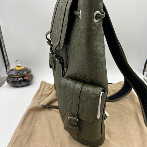 Gucci GG embossed leather LARGE backpack made in Italy NWT - Picture 6 of 14